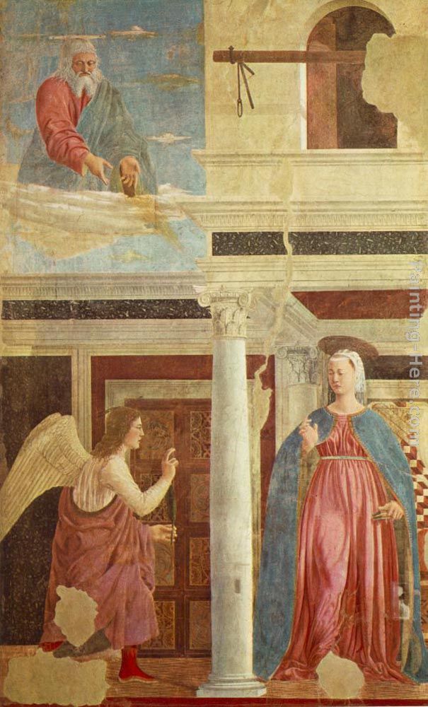 Annunciation painting - Piero della Francesca Annunciation art painting